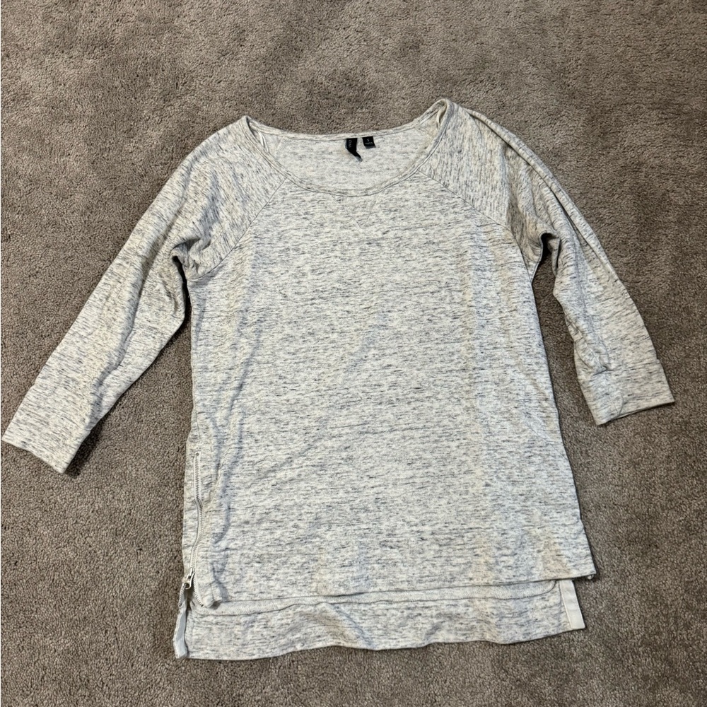 Cynthia Rowley Light Gray Long Sleeve Top